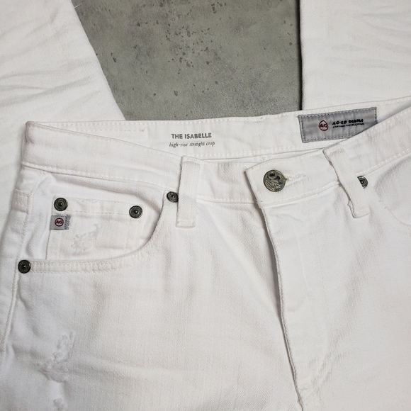 Anthropologie AG White High Rise Cropped Jeans - Picture 10 of 12